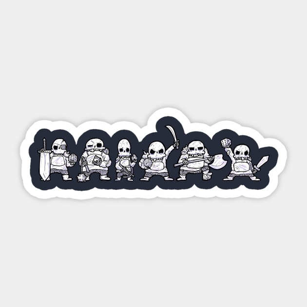 Skeleton Horde Sticker by calavara